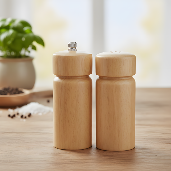 Wooden Salt & Pepper Grinder Set - 2 Pcs